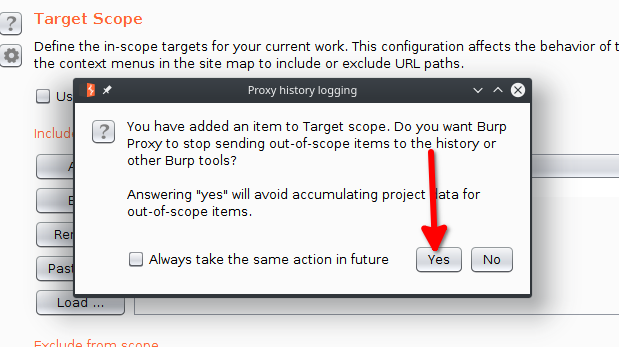 burp suite scope accumulation